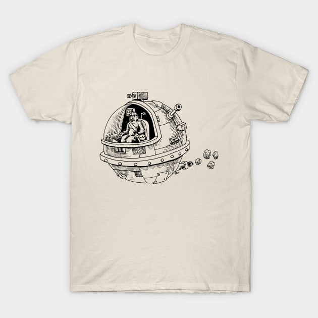 Yeti crusing space T-Shirt by awcomix